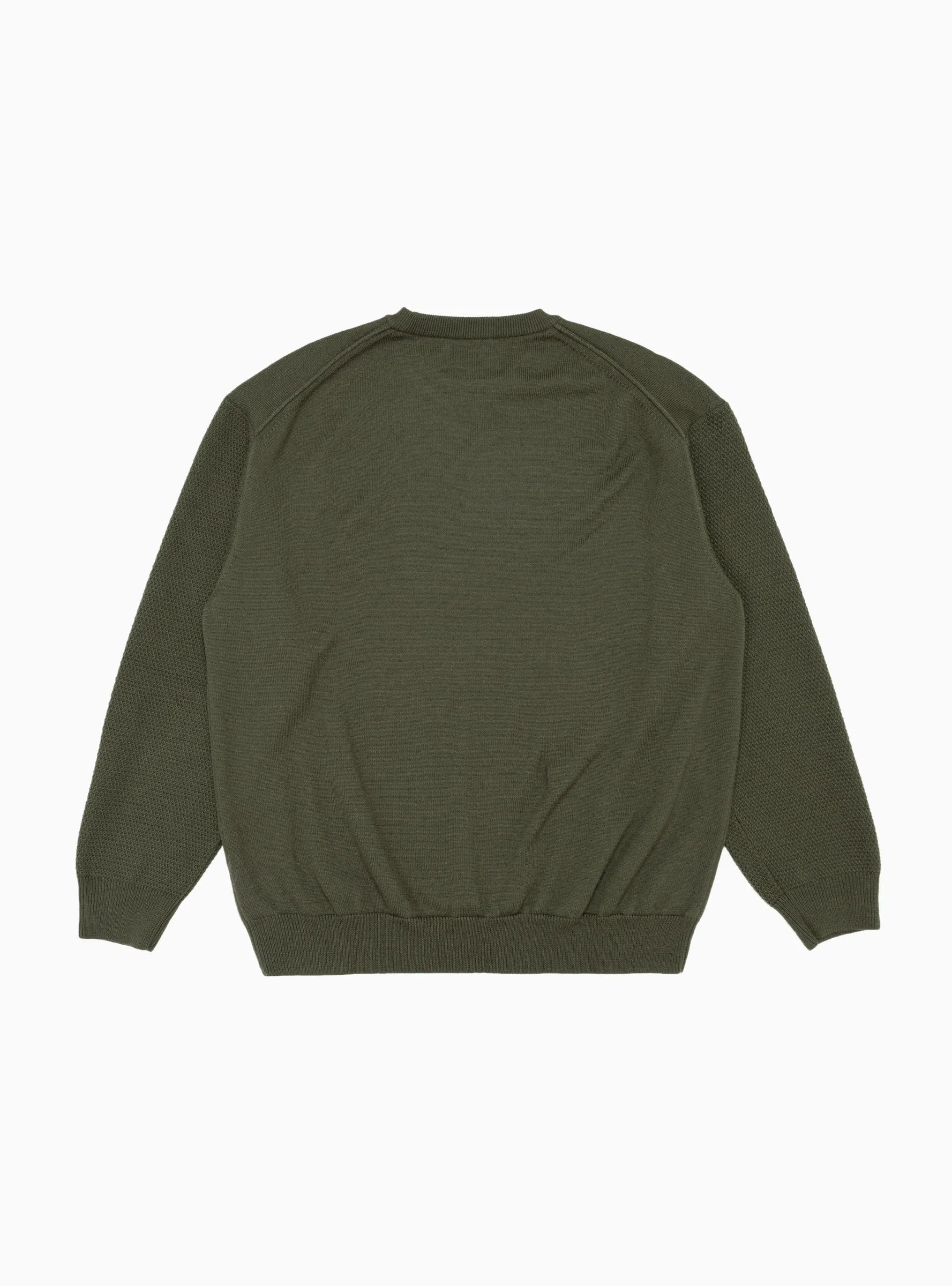 10G Patterned Sweater Olive