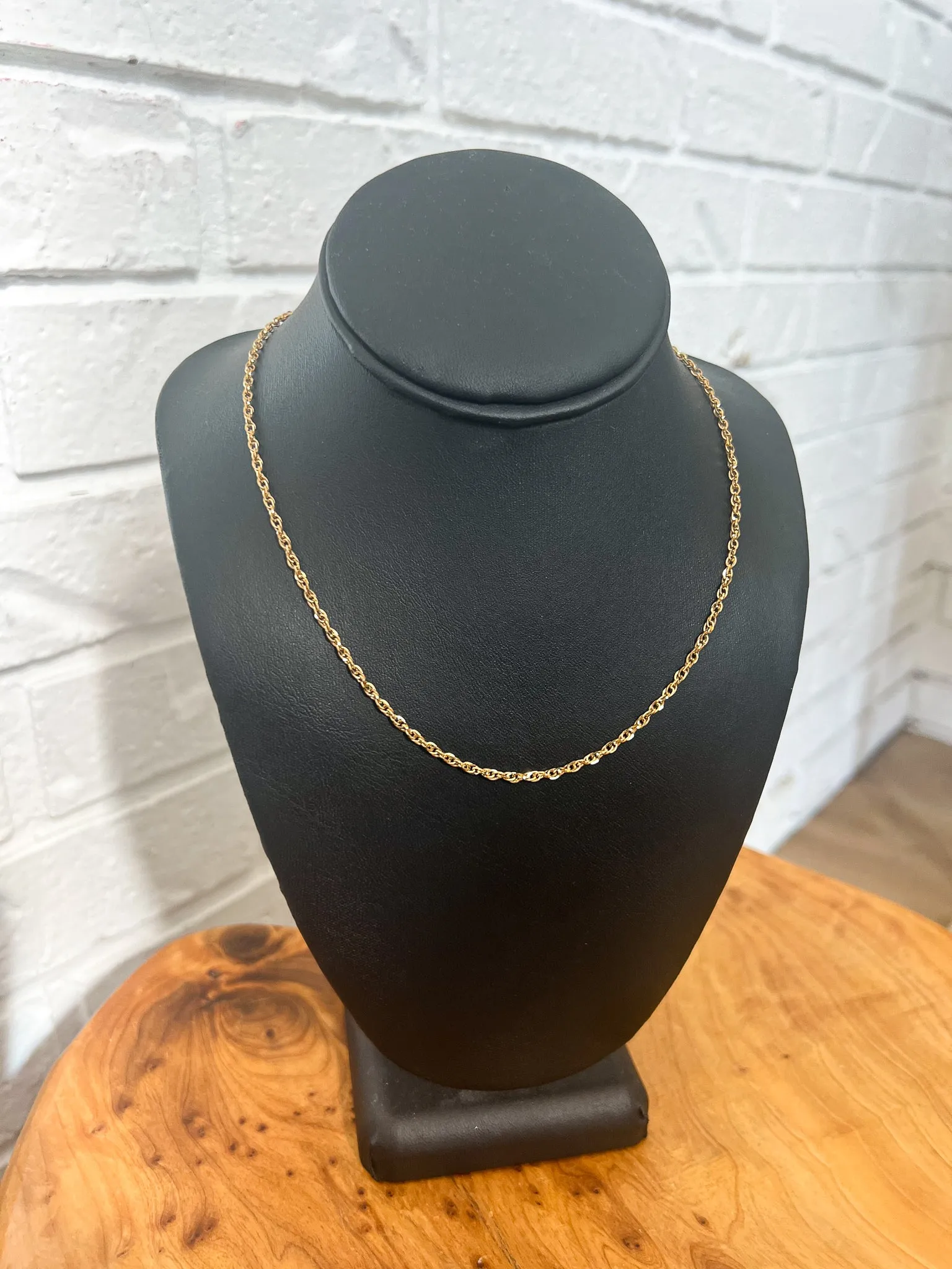 18K Dainty Plain Chain Necklace