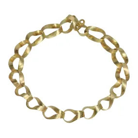 18K Gold Handmade Mobius Link Bracelet