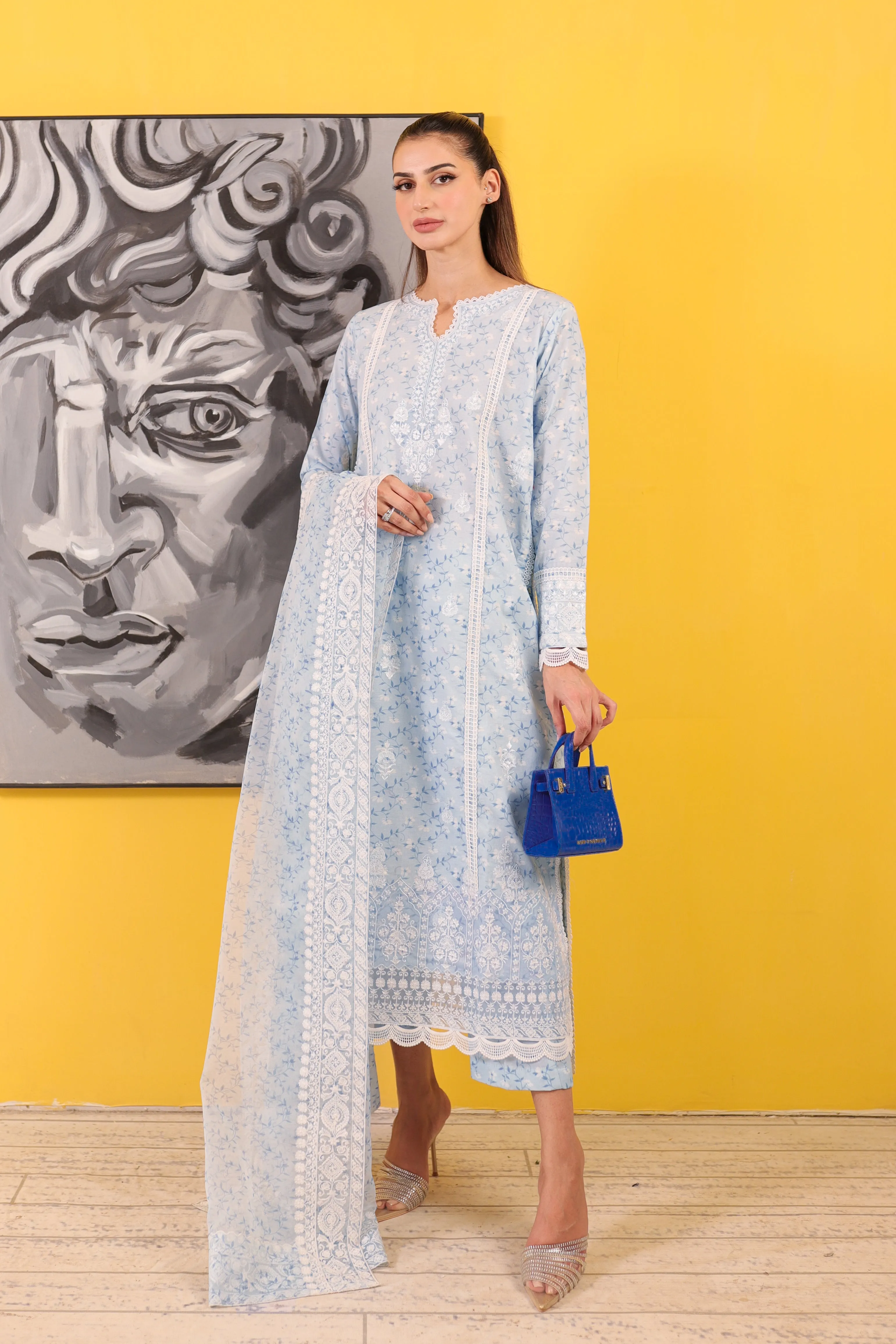 20% OFF PASTEL BLUE LUXURY LAWN NEL-23622