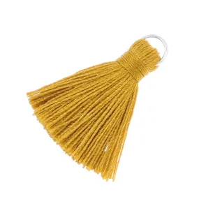 3.5cm  DIY Handmade Tassels, Short Handmade Tassels for jewelry making Necklace Earrings Khaki,10pcs/lot