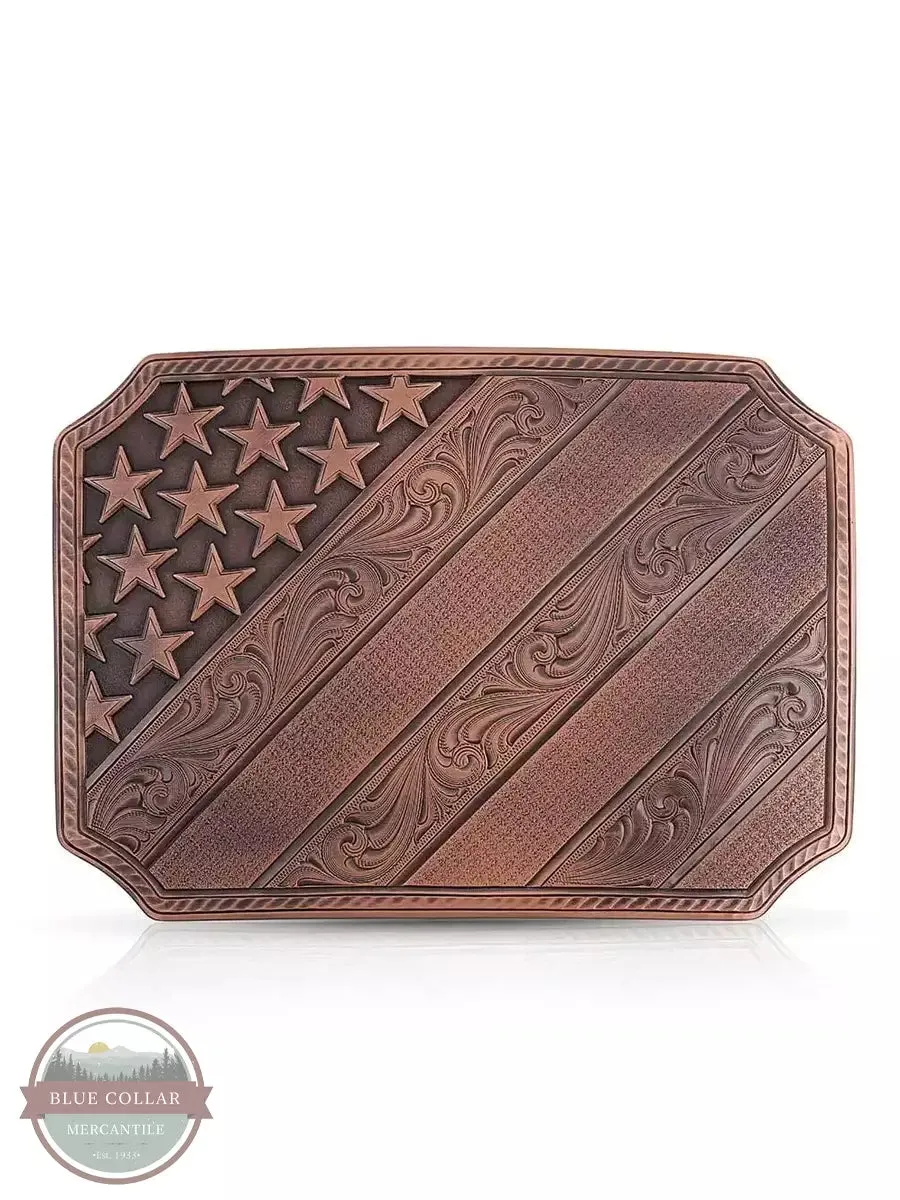 46100BLB Faded Glory Flag Belt Buckle