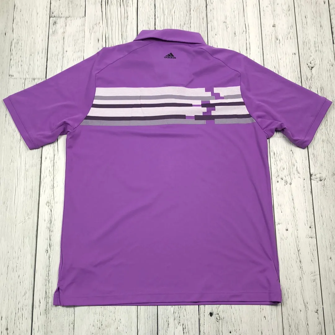 Adidas purple patterned golf shirt - His M