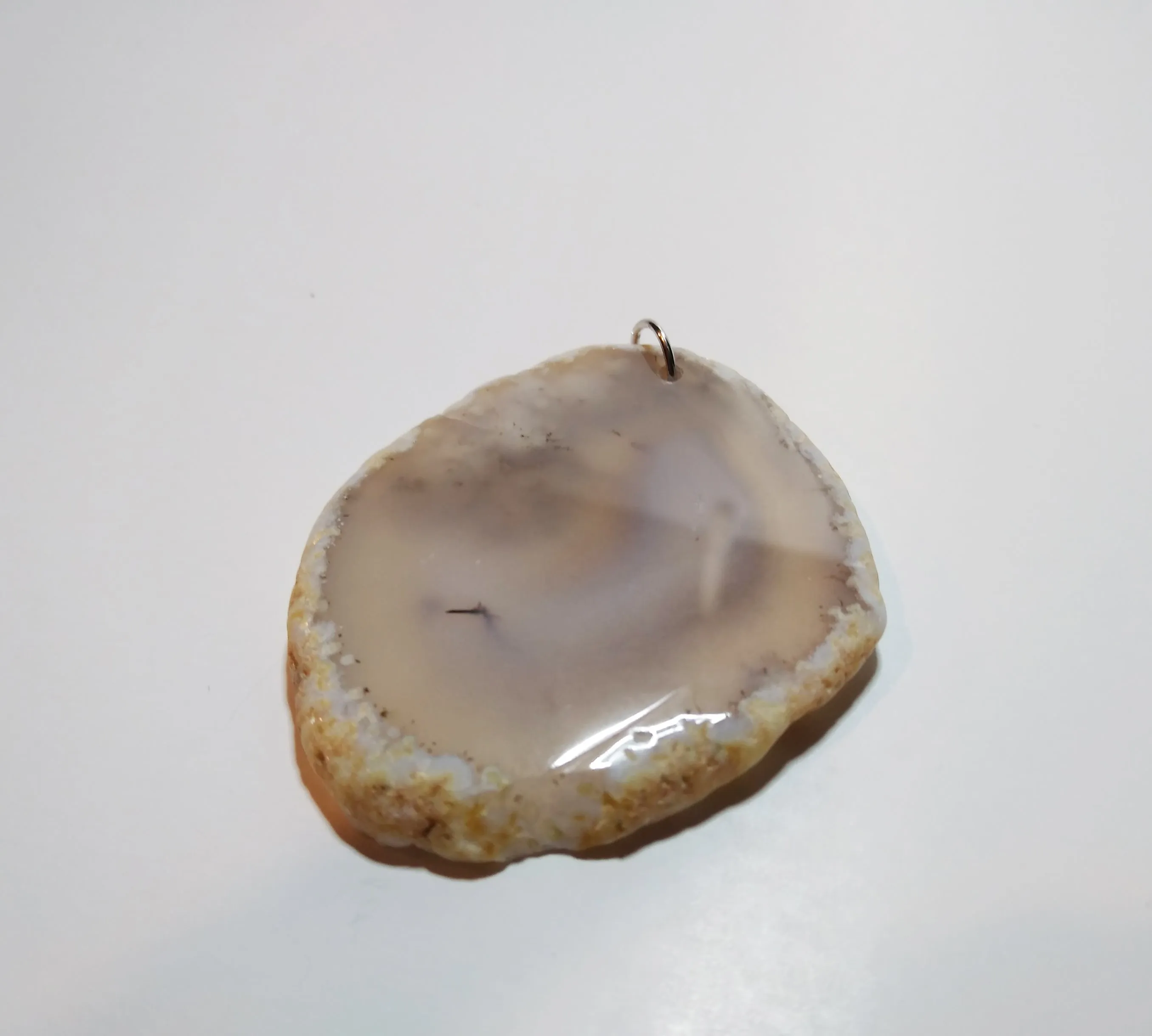 AGATE GEODE HANDMADE NECKLACE ON SUEDE CORD