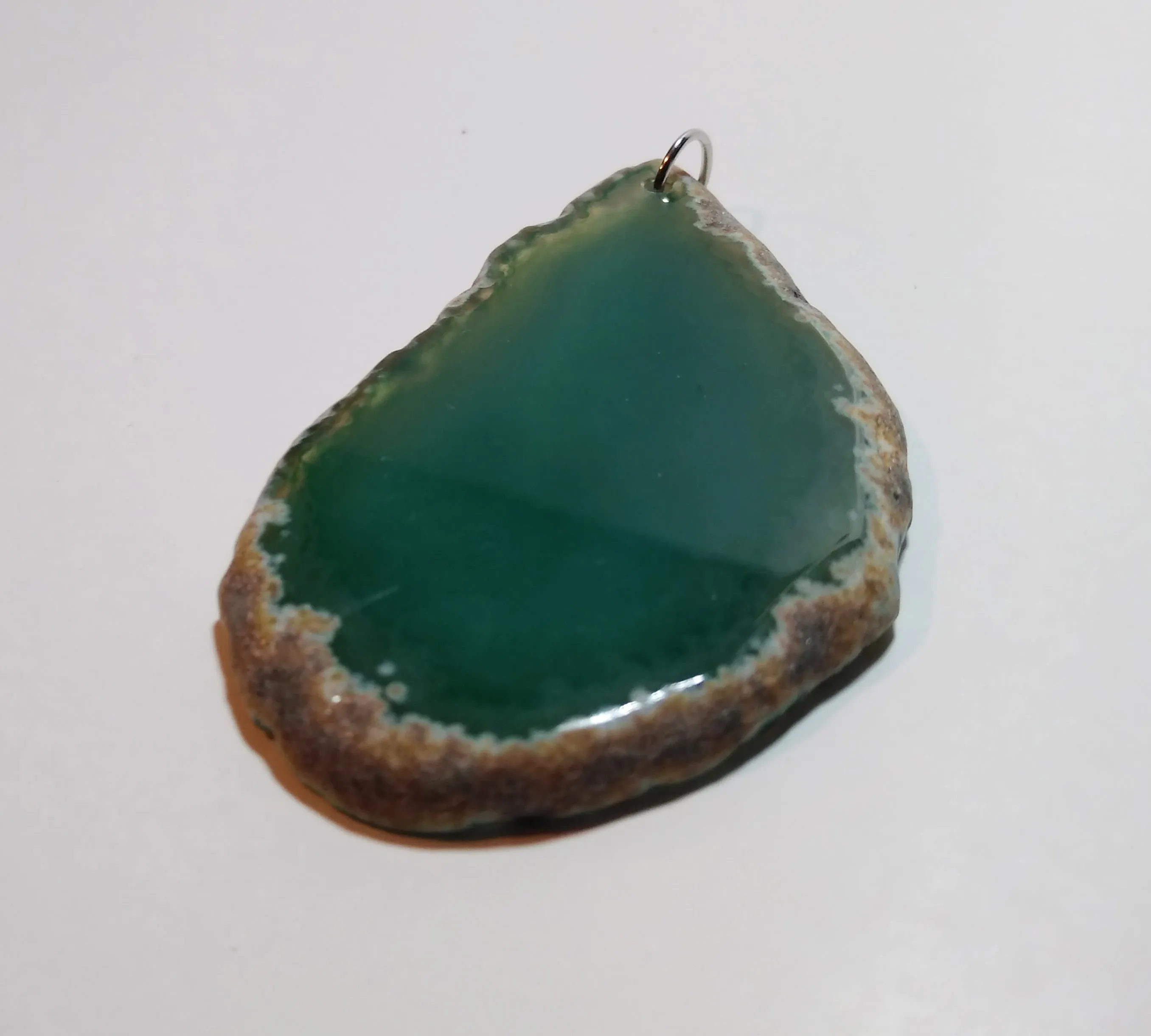 AGATE GEODE HANDMADE NECKLACE ON SUEDE CORD