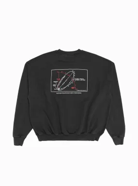 & Garbstore Moon Sweatshirt Faded Black