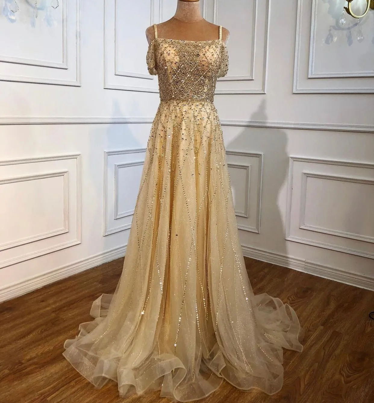 Ariel Beading Embellished Luxury Evening Dress