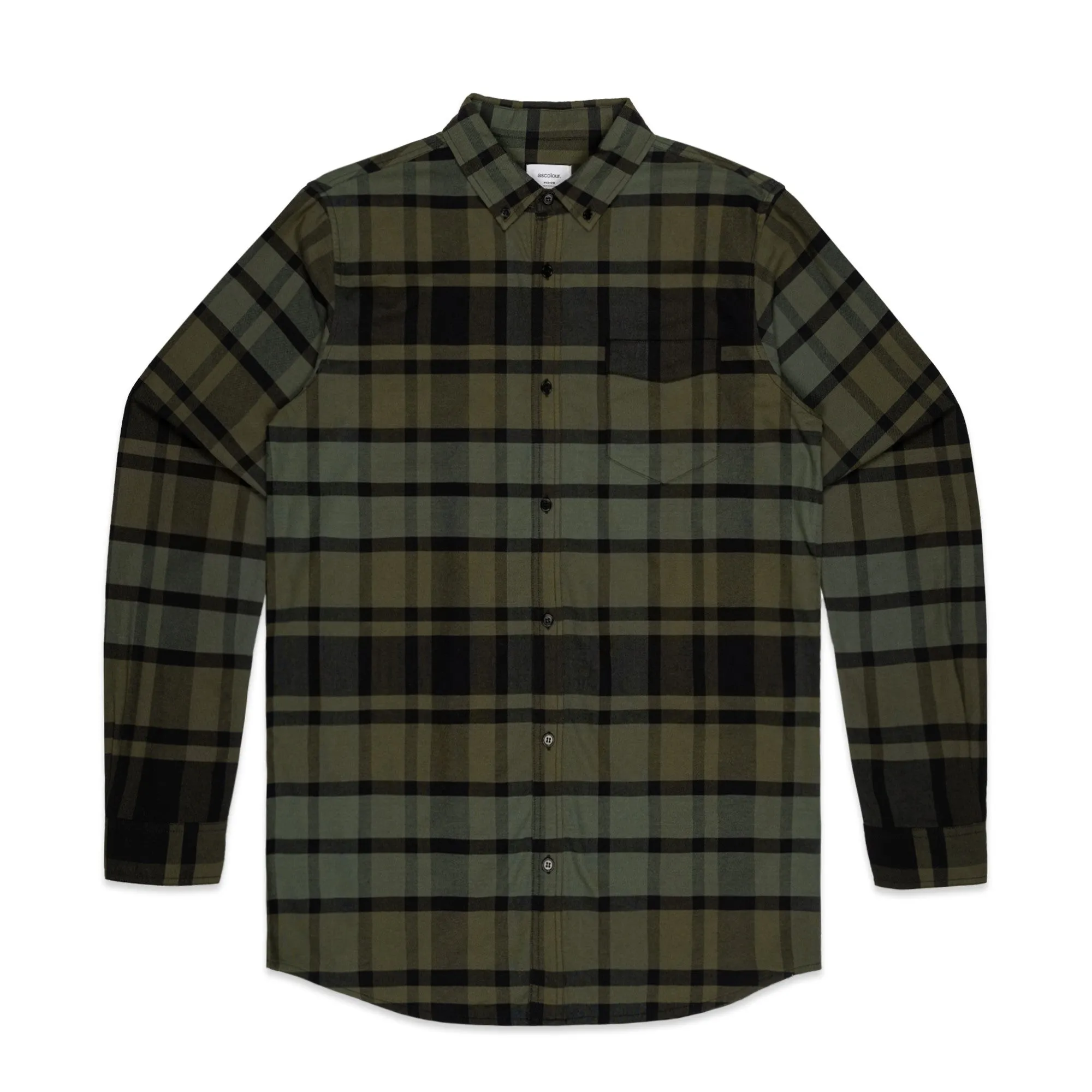 Ascolour Mens Plaid Oxford Shirt (5401P)