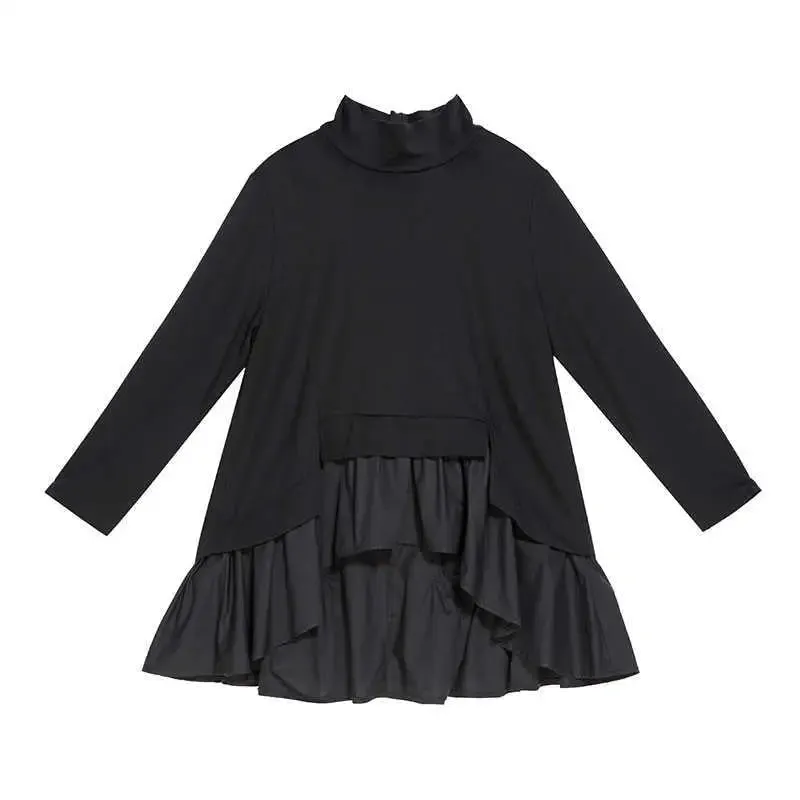 Asymmetrical Ruffles Loose Fit Sweatshirt