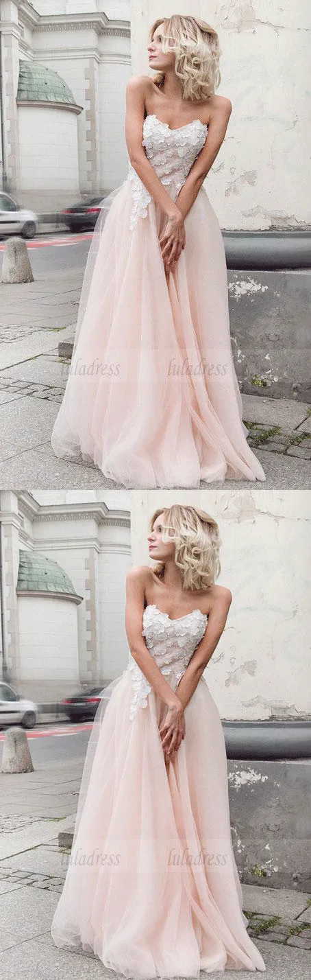 Beautiful sweetheart neck lace long prom dress, formal dress,BD99030