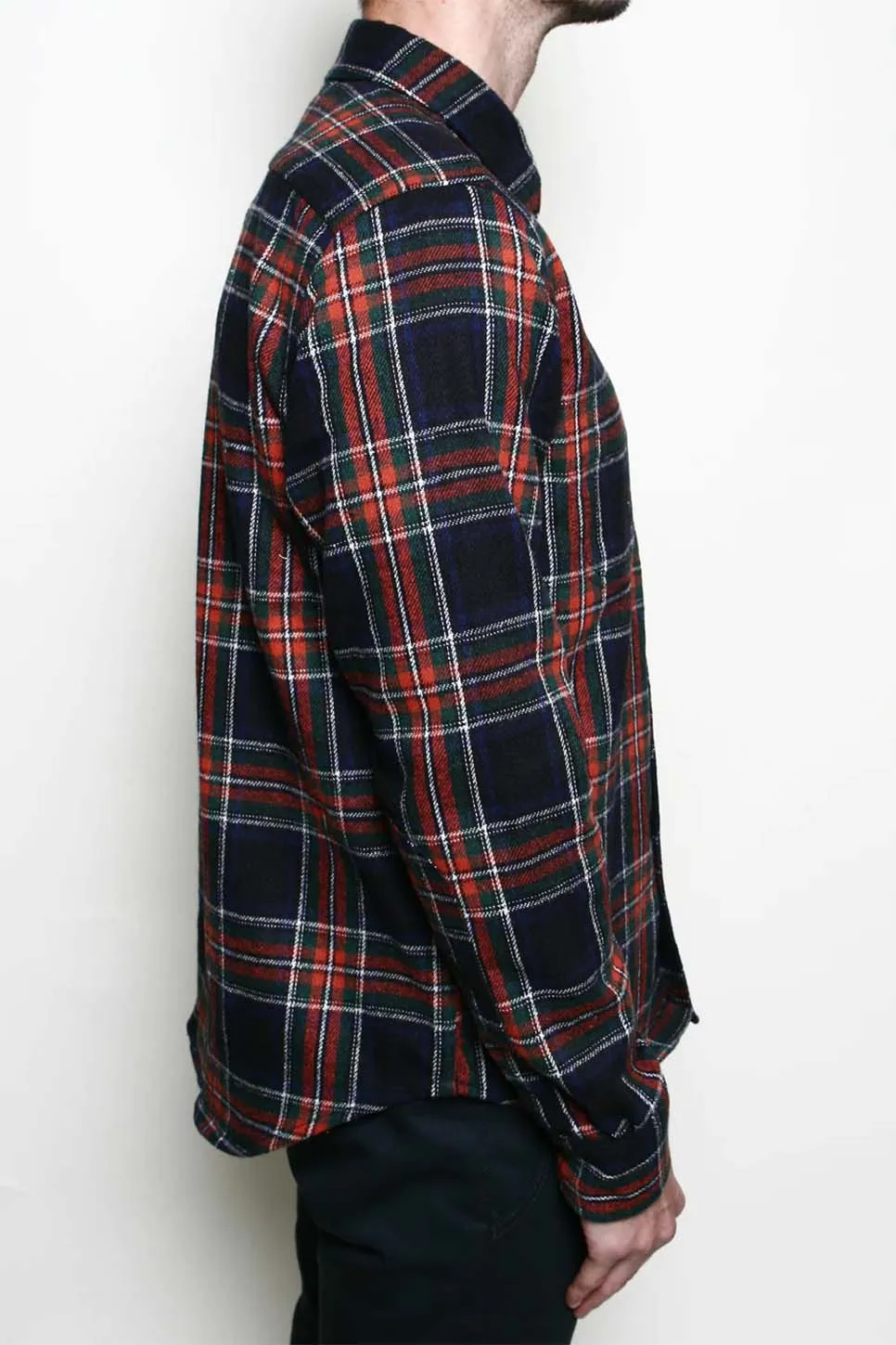 BLACK PLAID JUMPER SHIRT