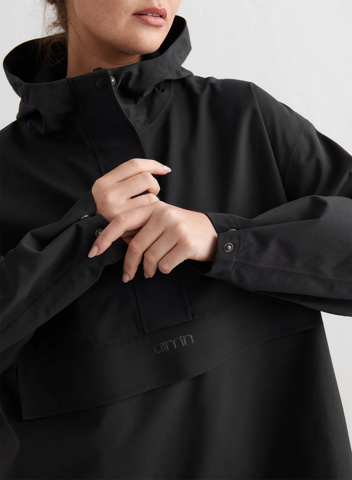 Black Waterproof Oversized Anorak