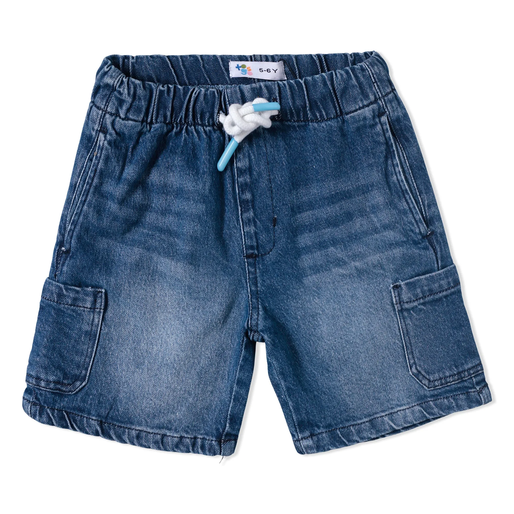 Blue Faded Cargo Shorts