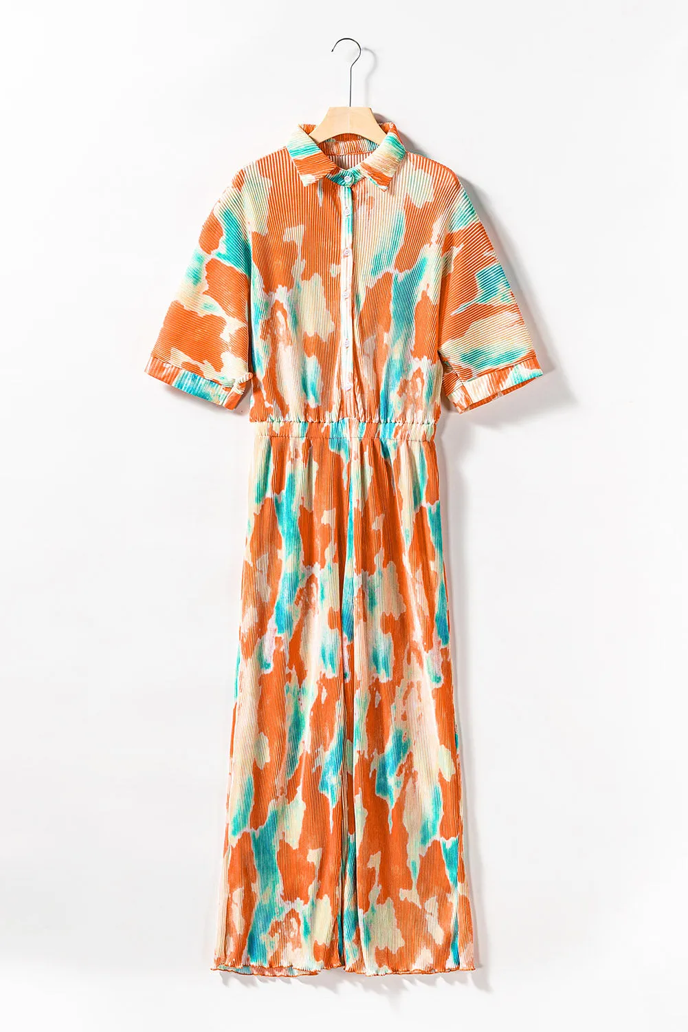 Bohemian Shirt Collar Loose Jumpsuit