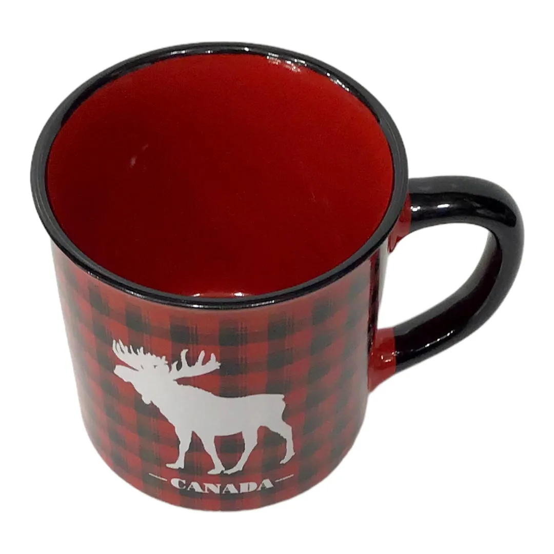 Canada plaid Moose Mug.