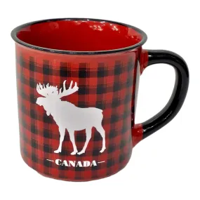 Canada plaid Moose Mug.