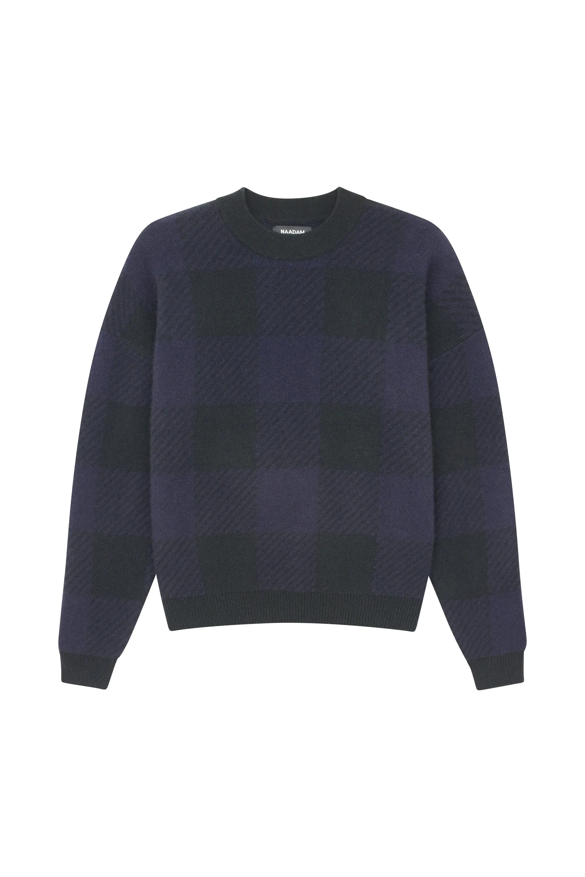 Cashmere Plaid Matchback Crew