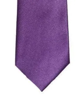 Cavani Purple Plain Satin Tie Set