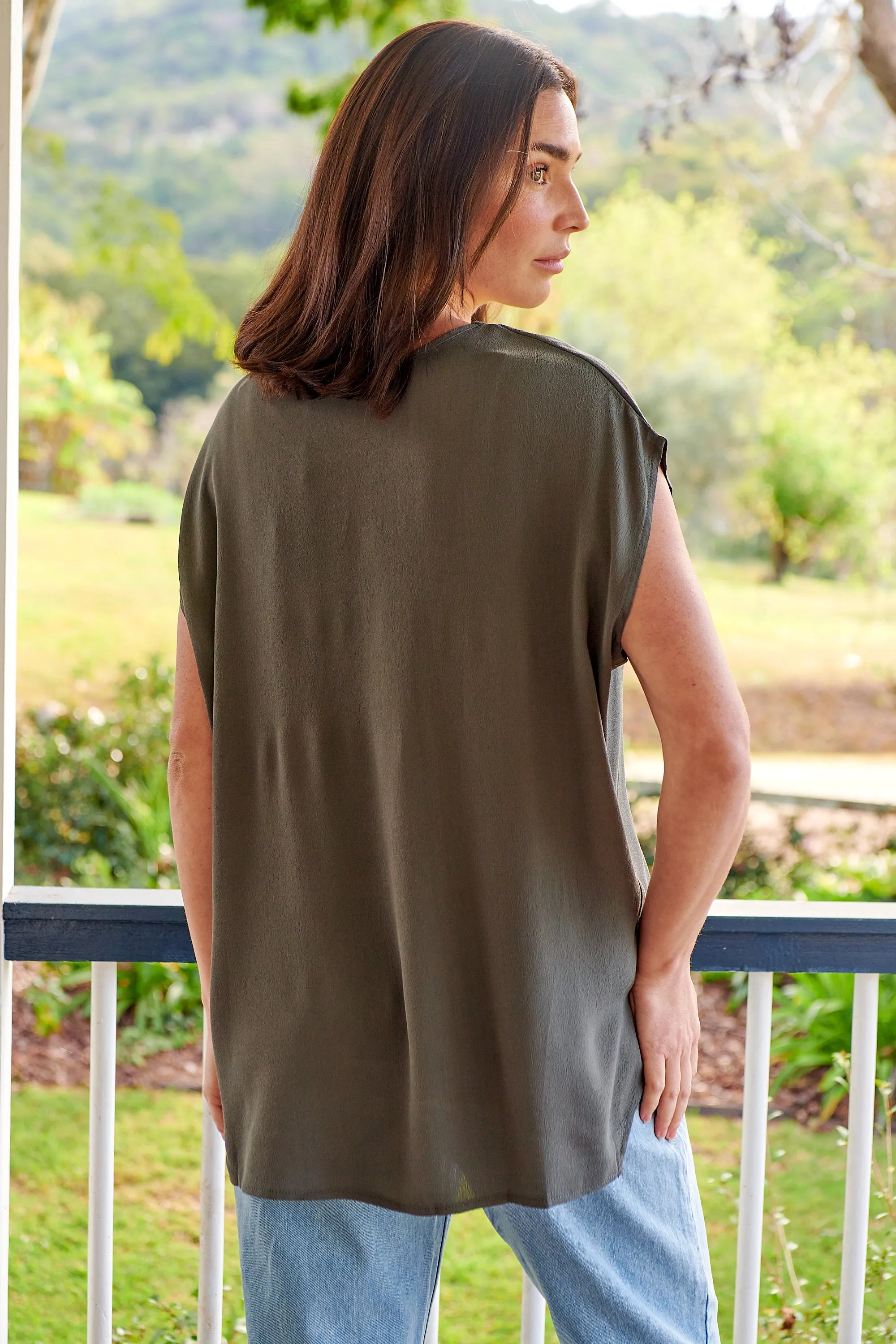 Chele Short Sleeve Oversized Plain Top