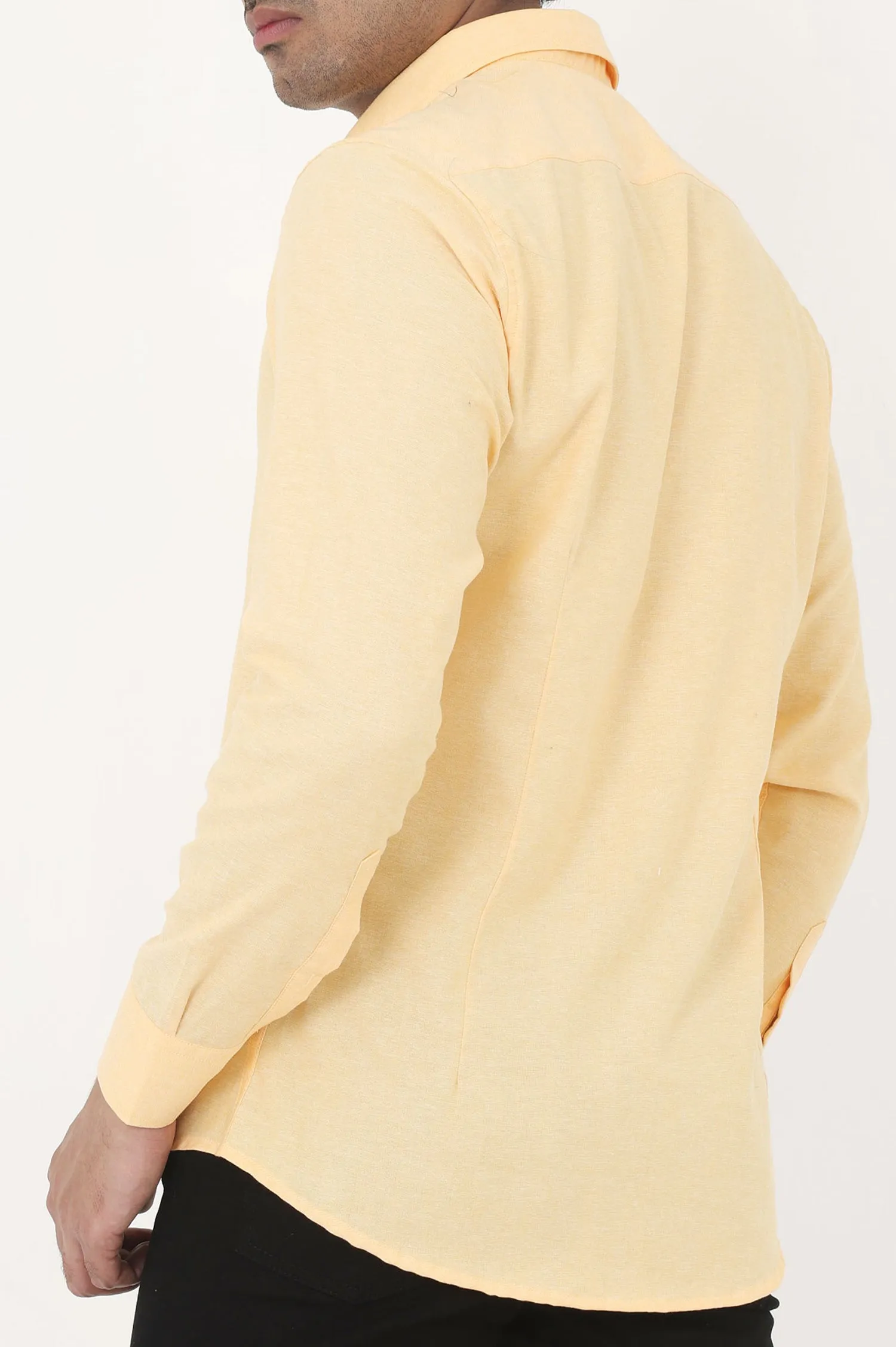 CLASSIC MEN'S FORMAL SHIRT-YELLOW