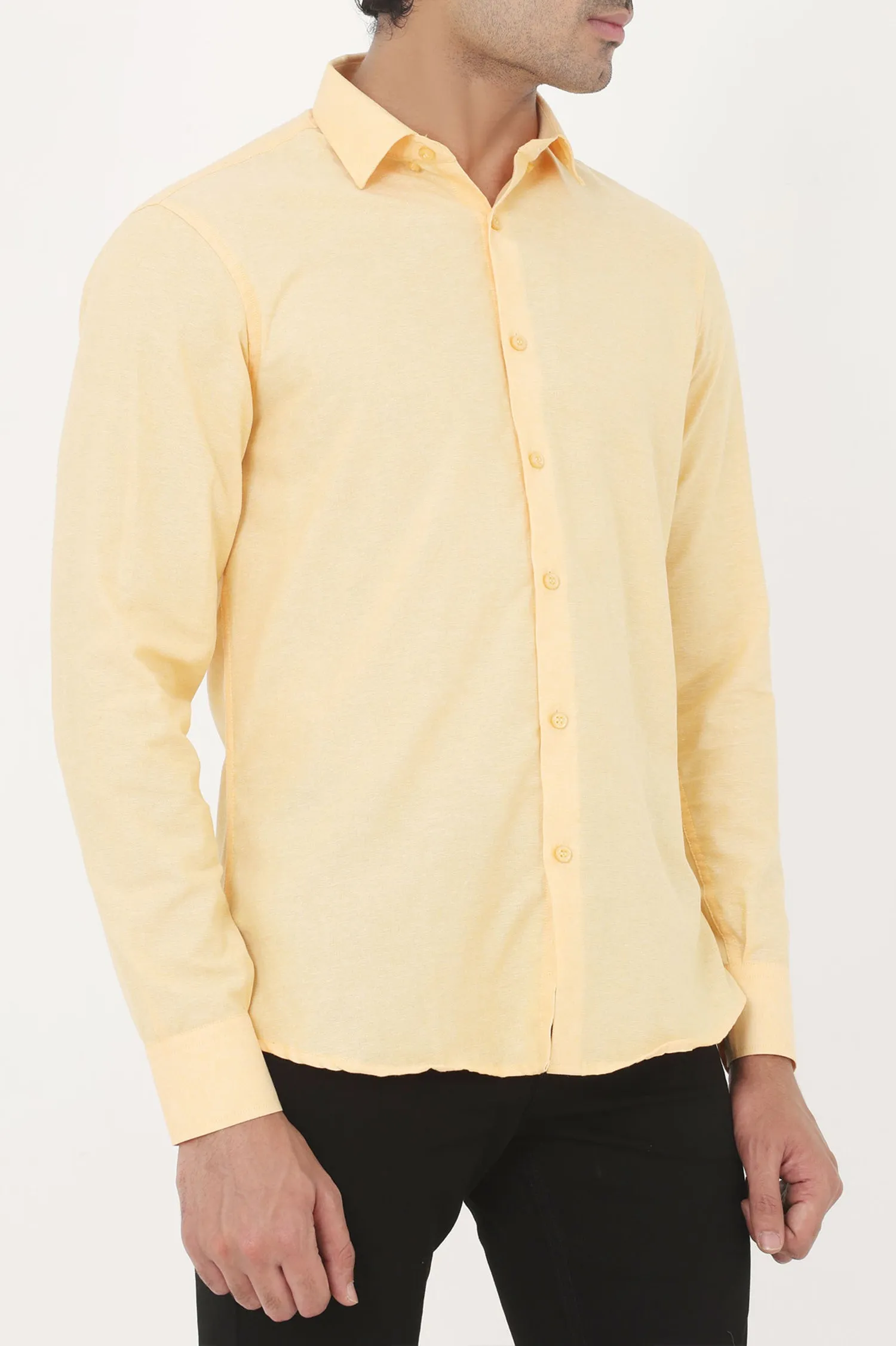 CLASSIC MEN'S FORMAL SHIRT-YELLOW