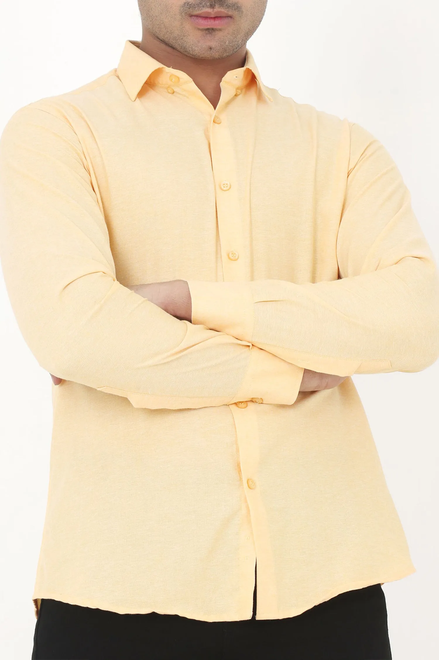 CLASSIC MEN'S FORMAL SHIRT-YELLOW