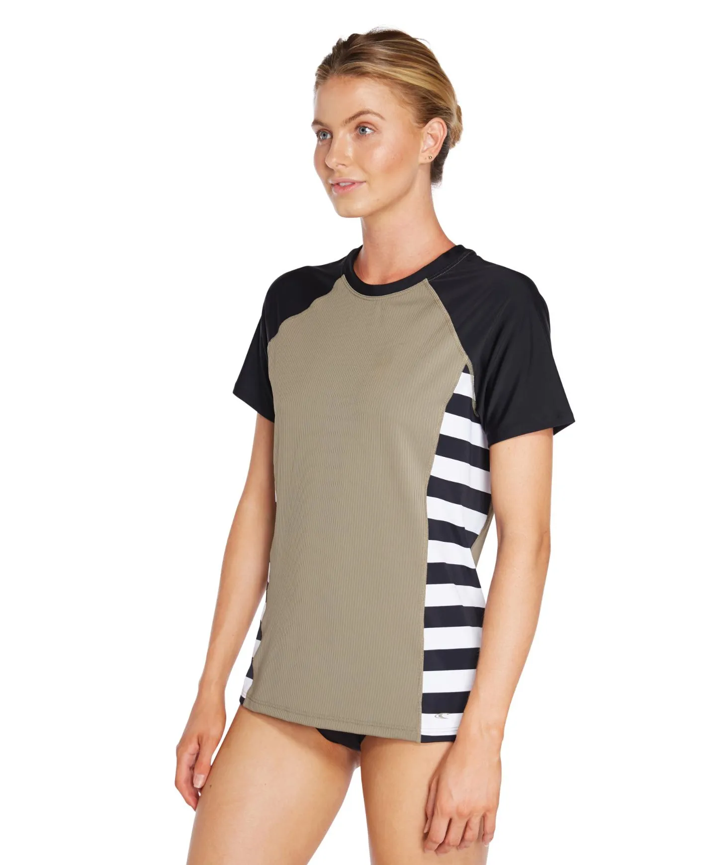 Coast Short Arm Loose Tee - Mermaid Stripe