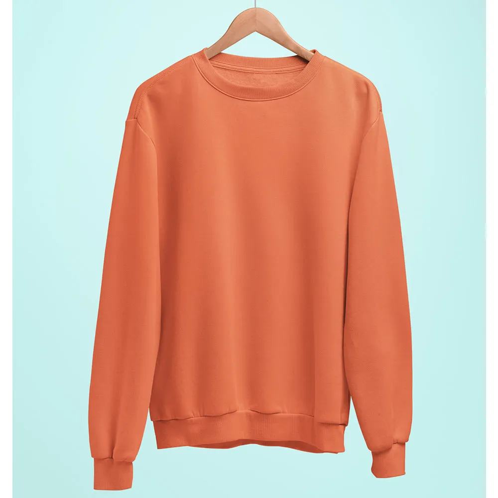 Coral Plain Sweatshirt