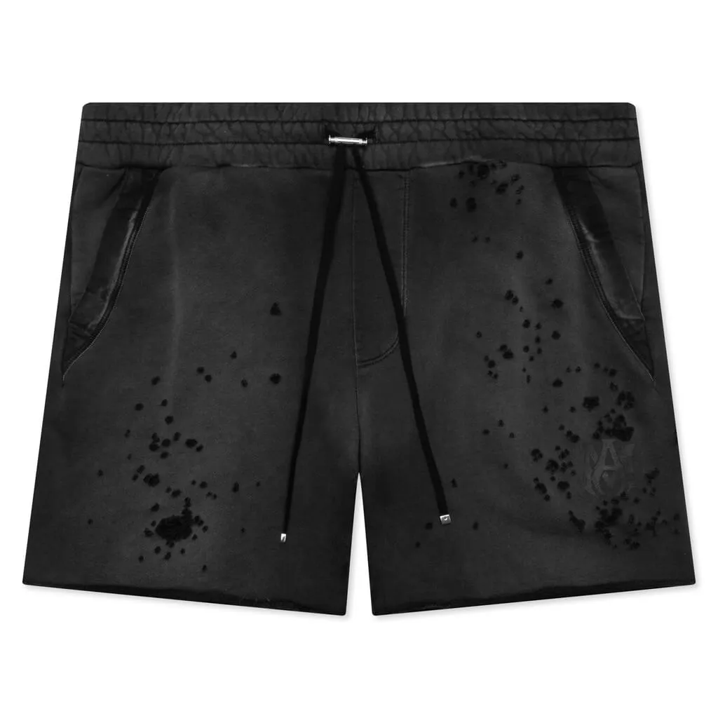 Core Logo Shotgun Sweat Shorts - Faded Black