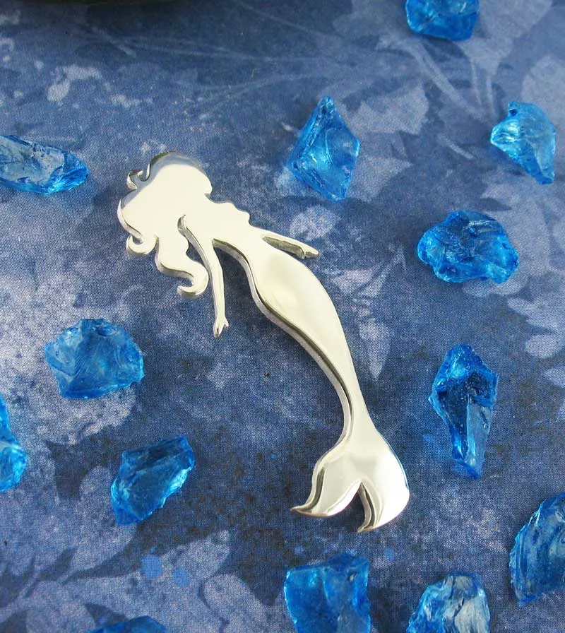 Daydreaming Mermaid Pendant, Handmade