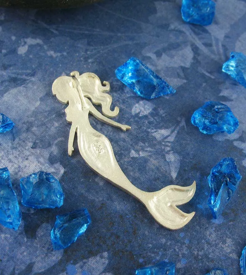 Daydreaming Mermaid Pendant, Handmade