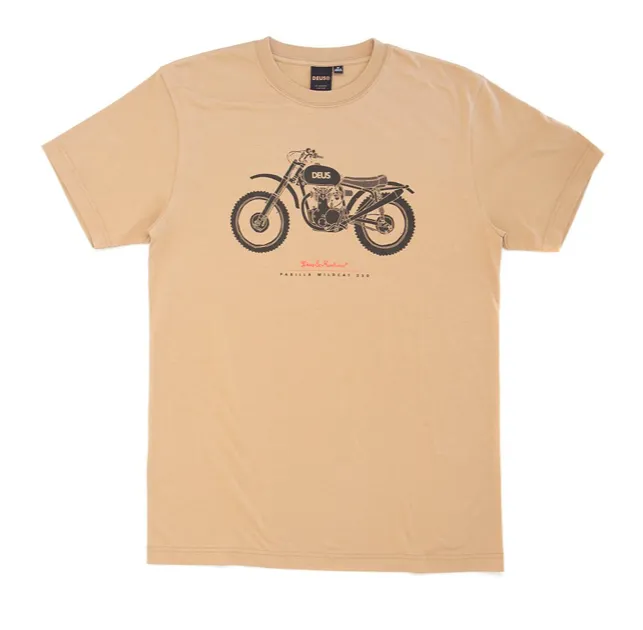 DEUS T-SHIRT PLAIN PARILLA WILDCAT Tobacco