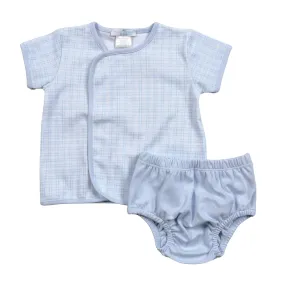 Diaper Set - Blue Plaid