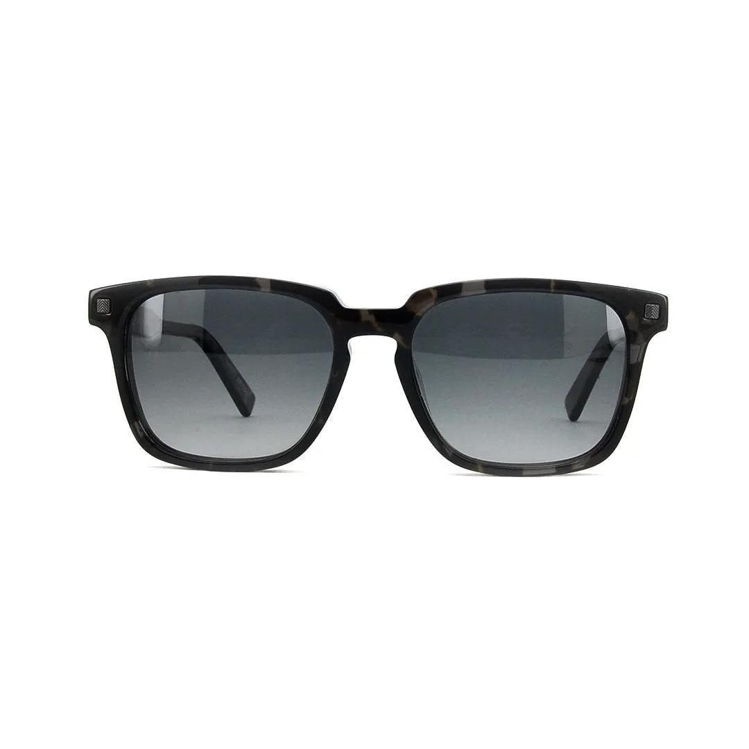 E. Zegna Men's Black Plastic Square Sunglasses EZ 0119F/55D