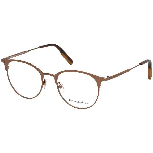 E. Zegna Men's Bronze Metal Round Eyeglasses EZ 5141/036