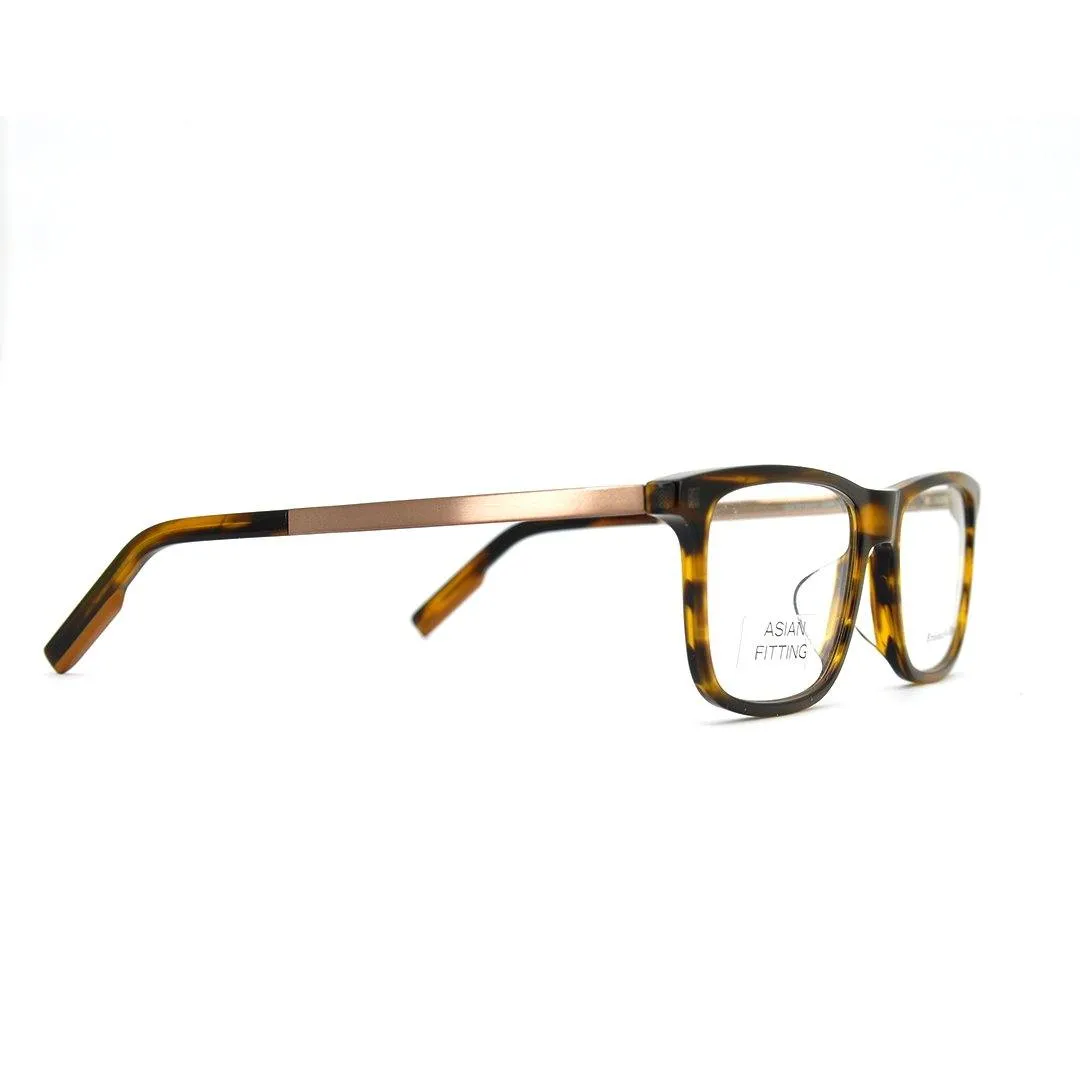 E. Zegna Men's Brown Plastic Square Eyeglasses EZ 5142F/055