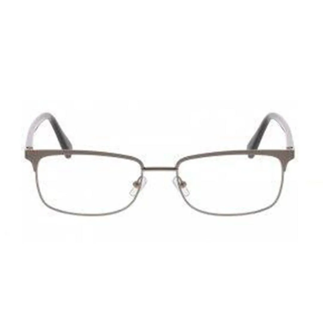 E. Zegna Men's Grey Metal Square Eyeglasses EZ 5029/009