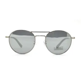 E. Zegna Men's Silver Metal Round Sunglasses EZ 0089D/14C