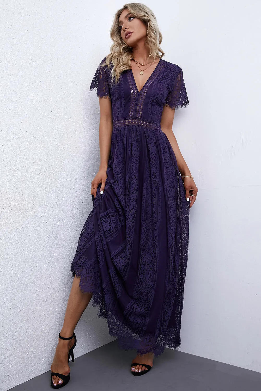 Elegant Lace Maxi Formal Dress