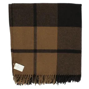 Ermenegildo Zegna Throw Blanket Camel Brown - Wool Angora Silk