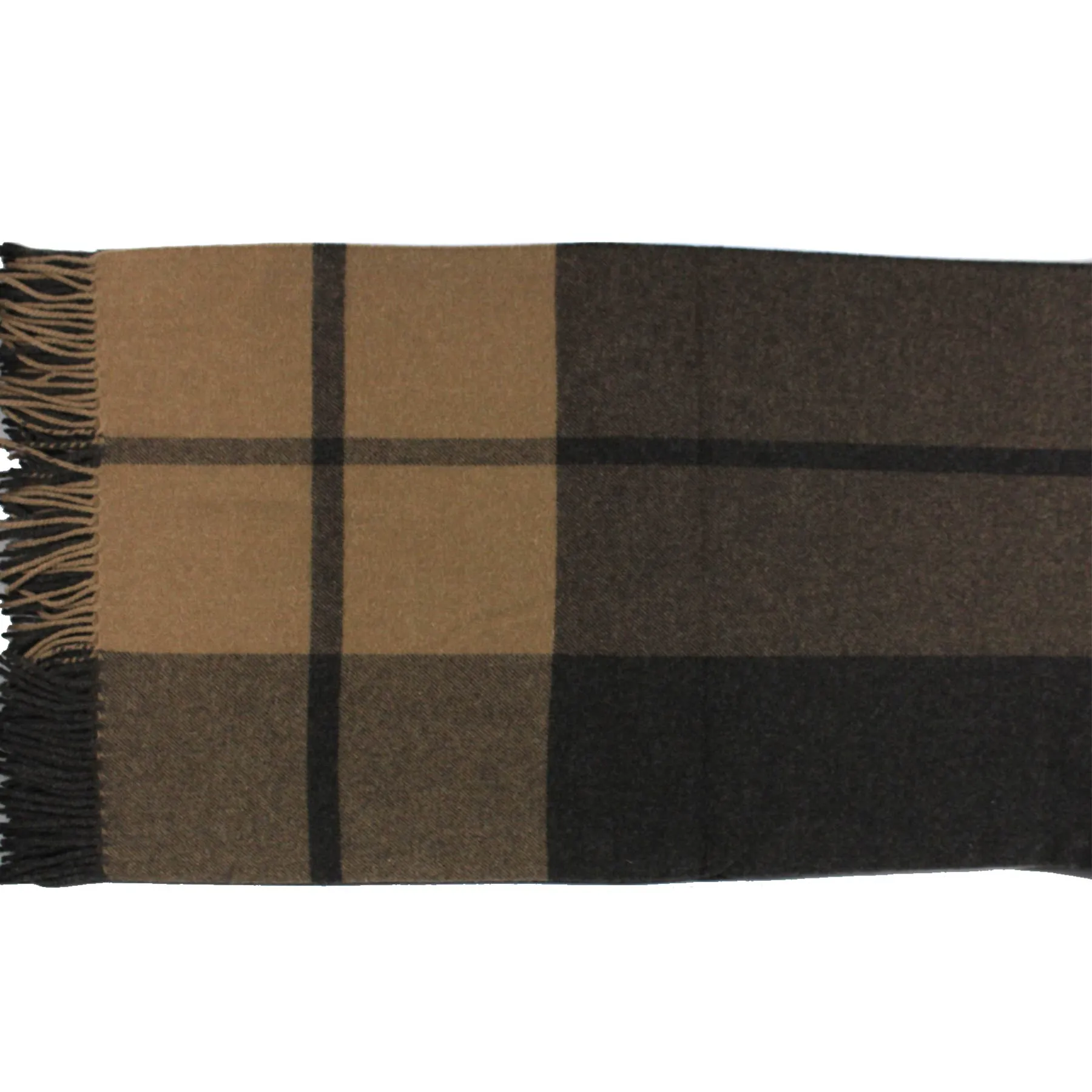 Ermenegildo Zegna Throw Blanket Camel Brown - Wool Angora Silk