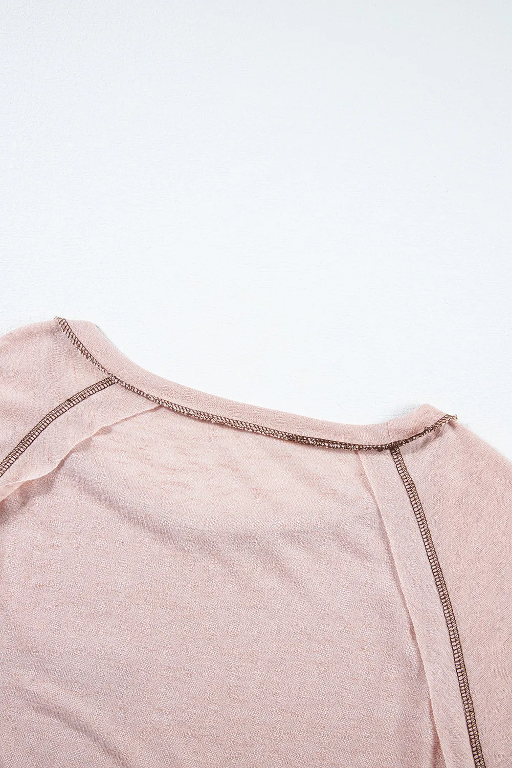 Exposed Seam Detail Loose T-shirt