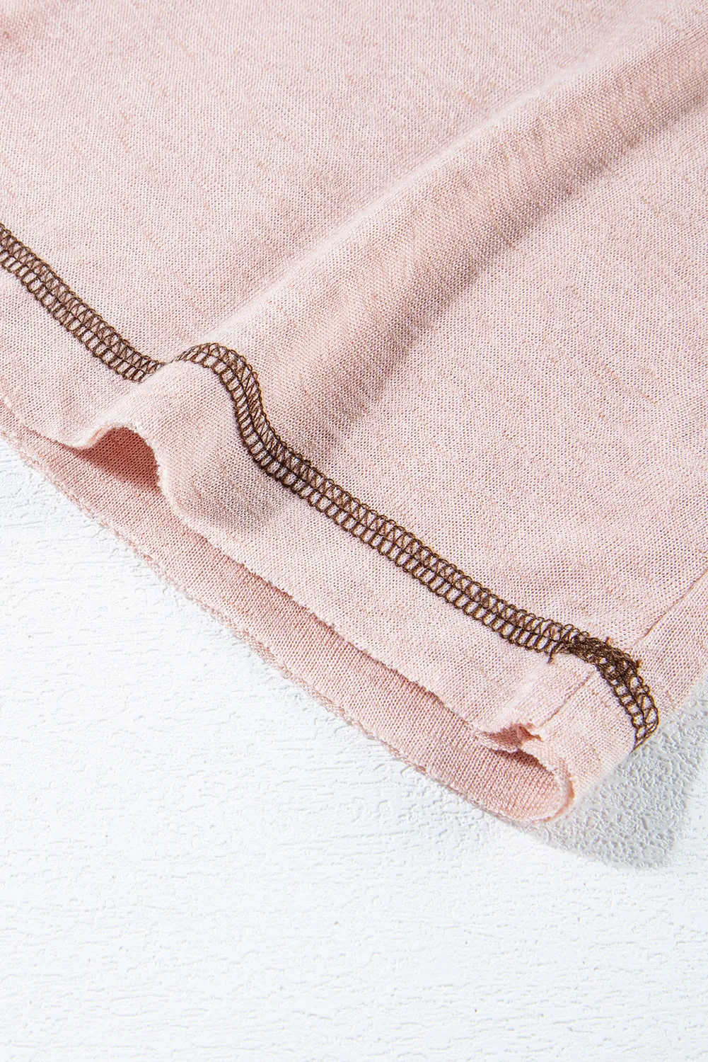 Exposed Seam Detail Loose T-shirt