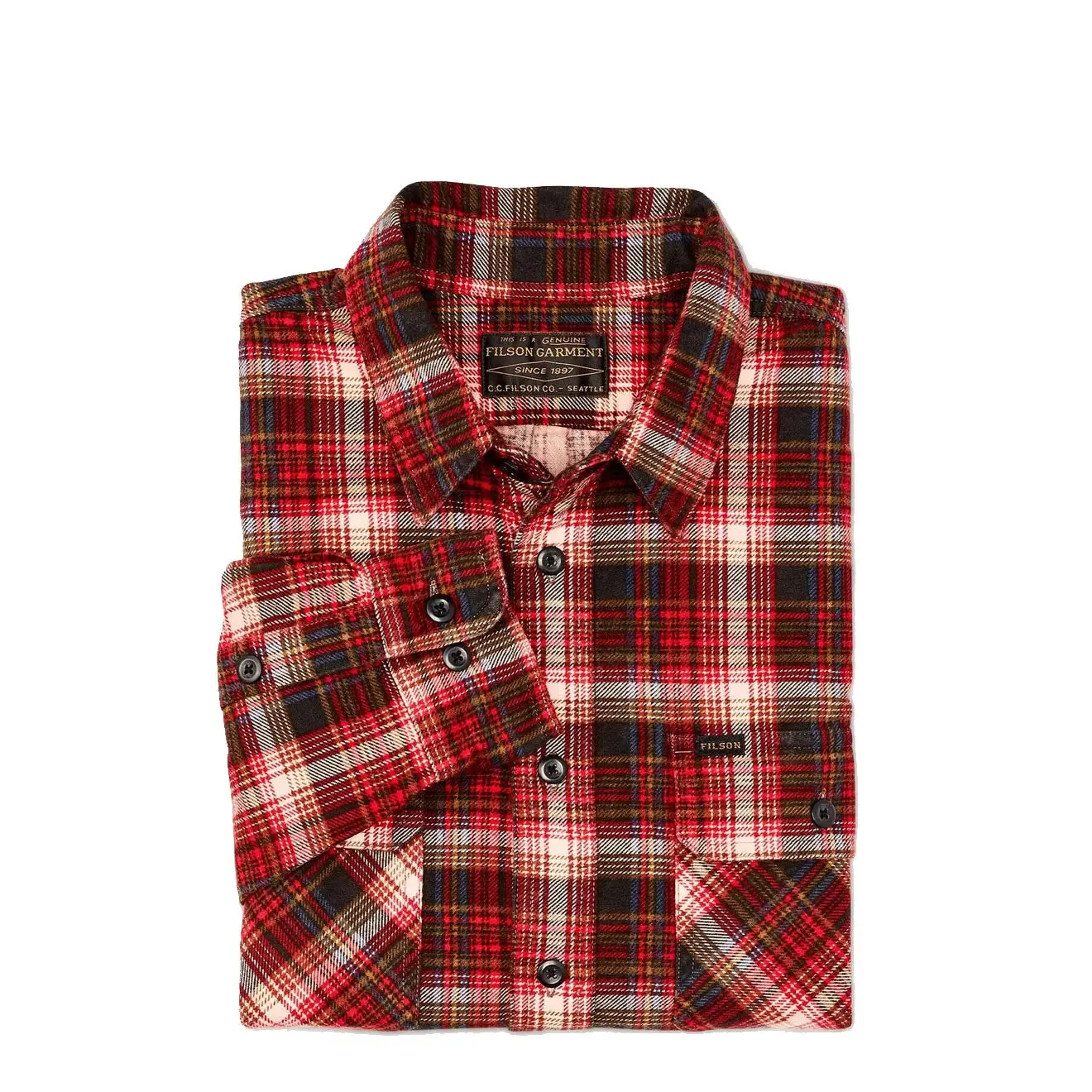 Filson Field Flannel Shirt Faded Black / Bronze