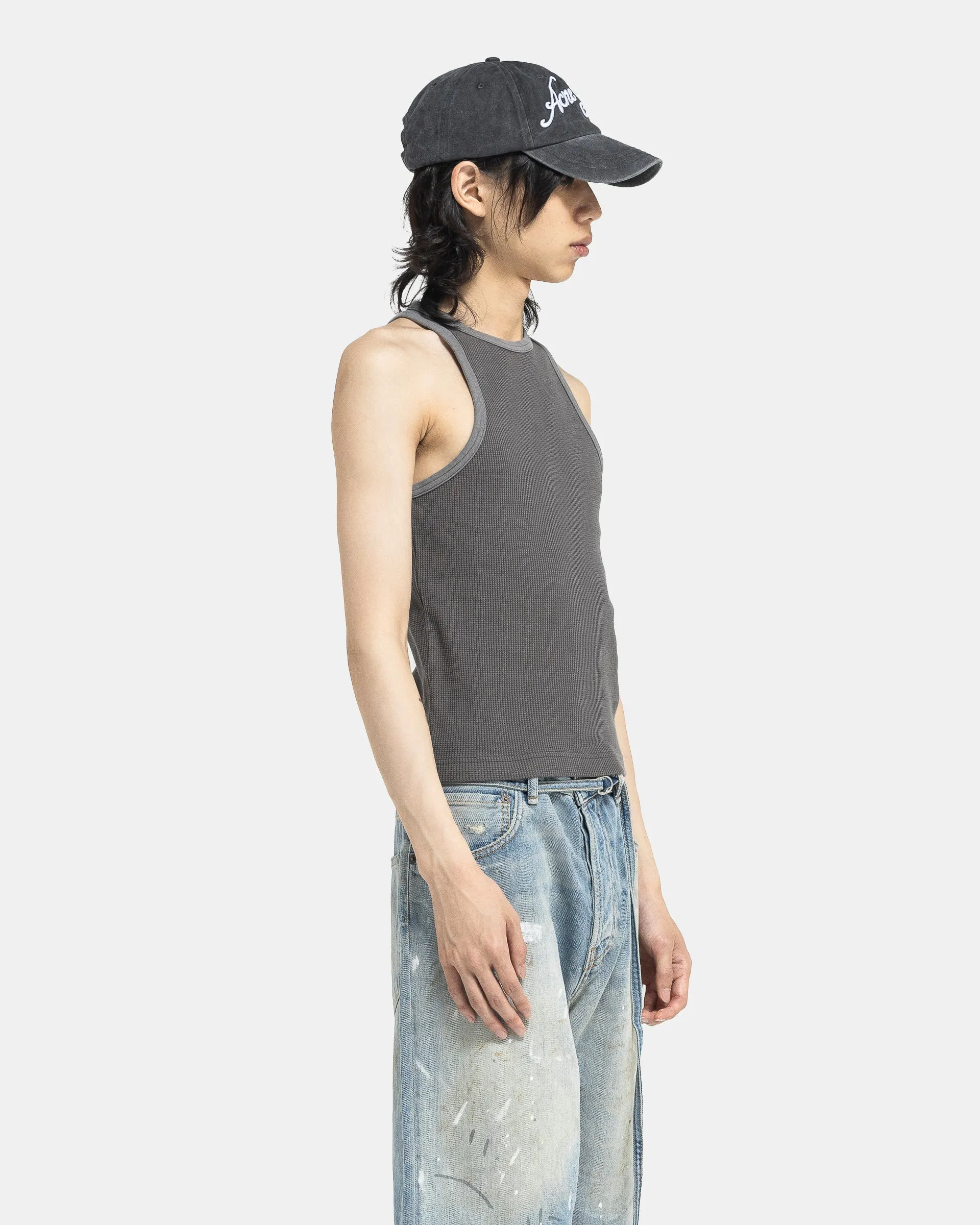 Fitted Tank Top in Faded Grey