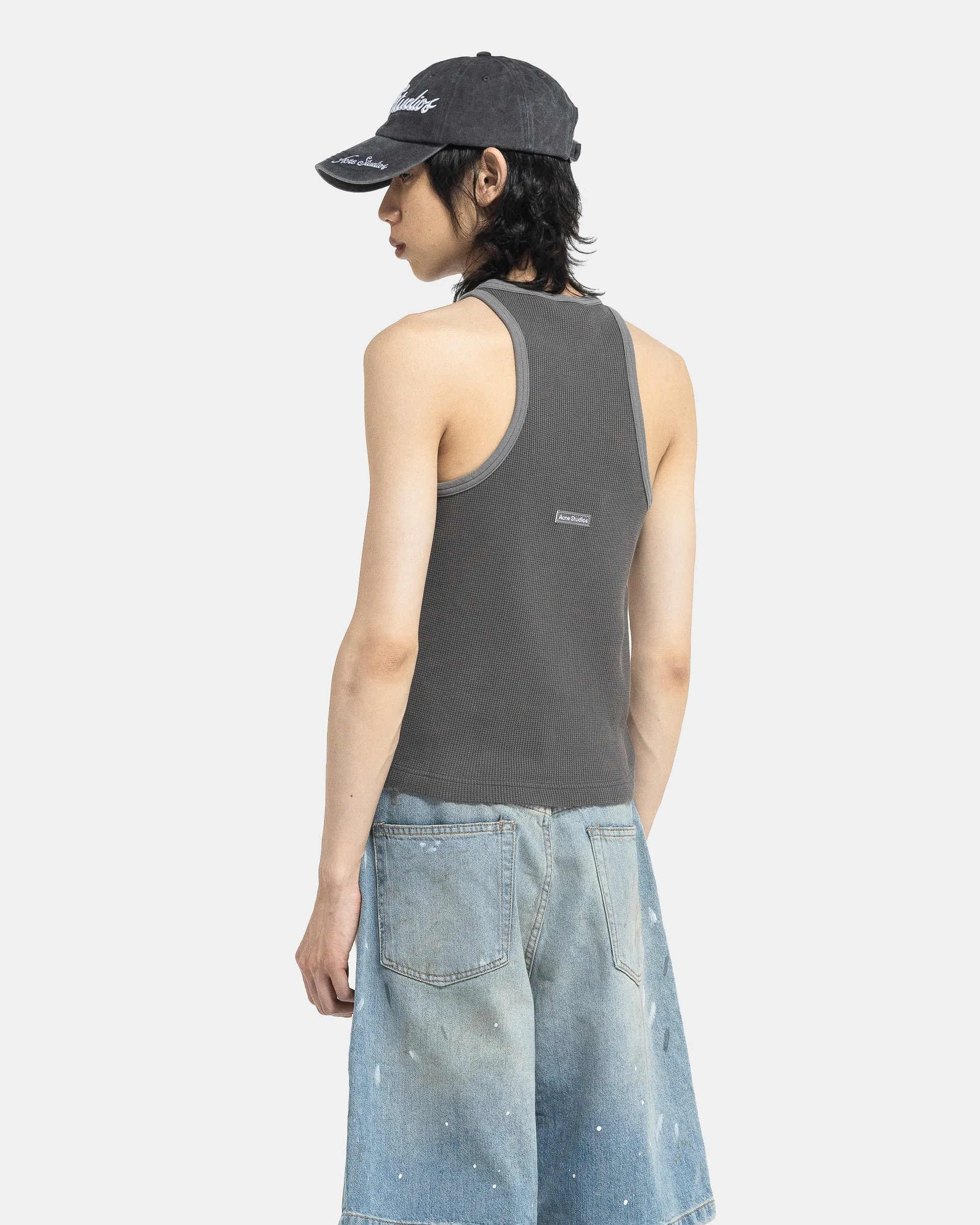 Fitted Tank Top in Faded Grey