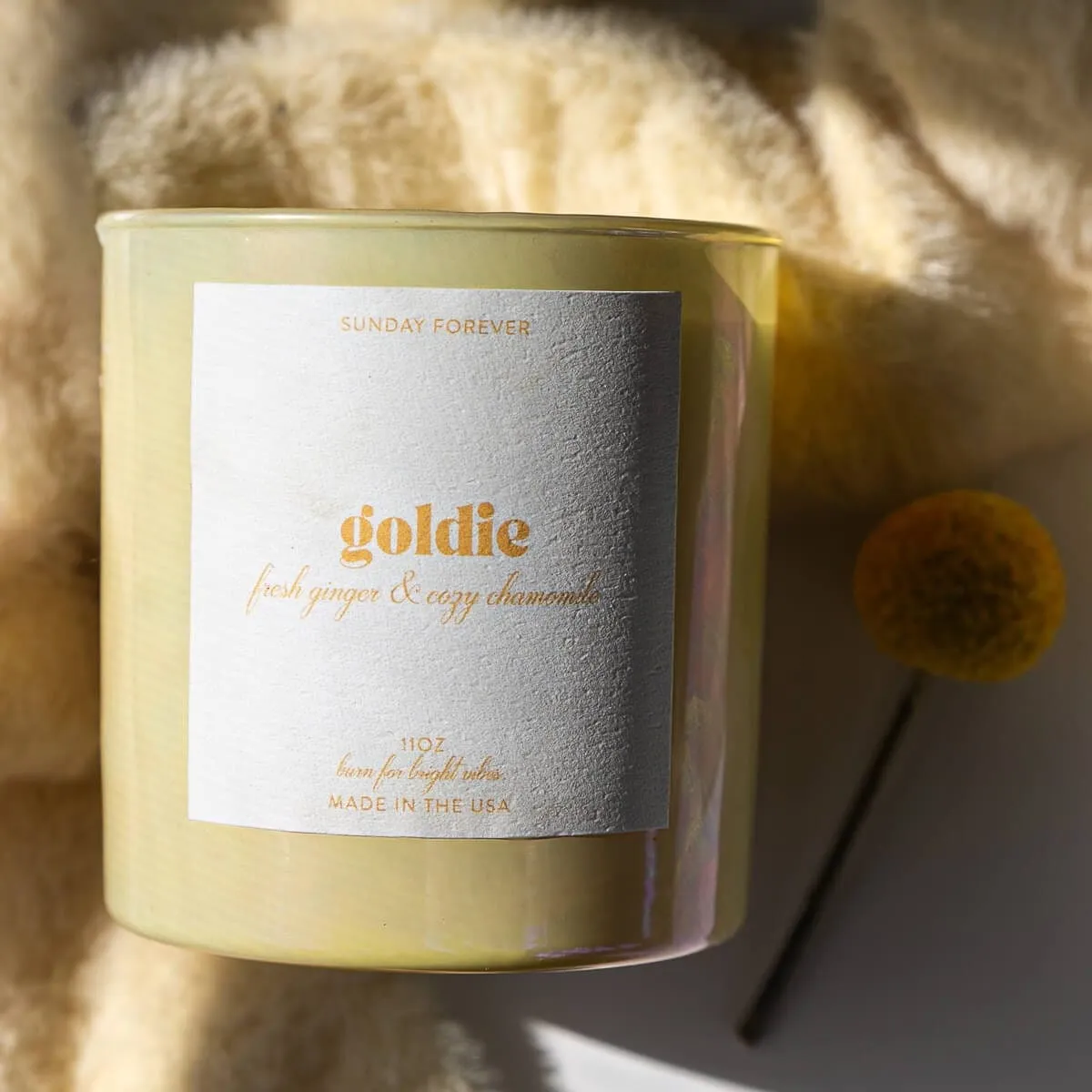 Goldie Luxury Candle with Ginger and Chamomile