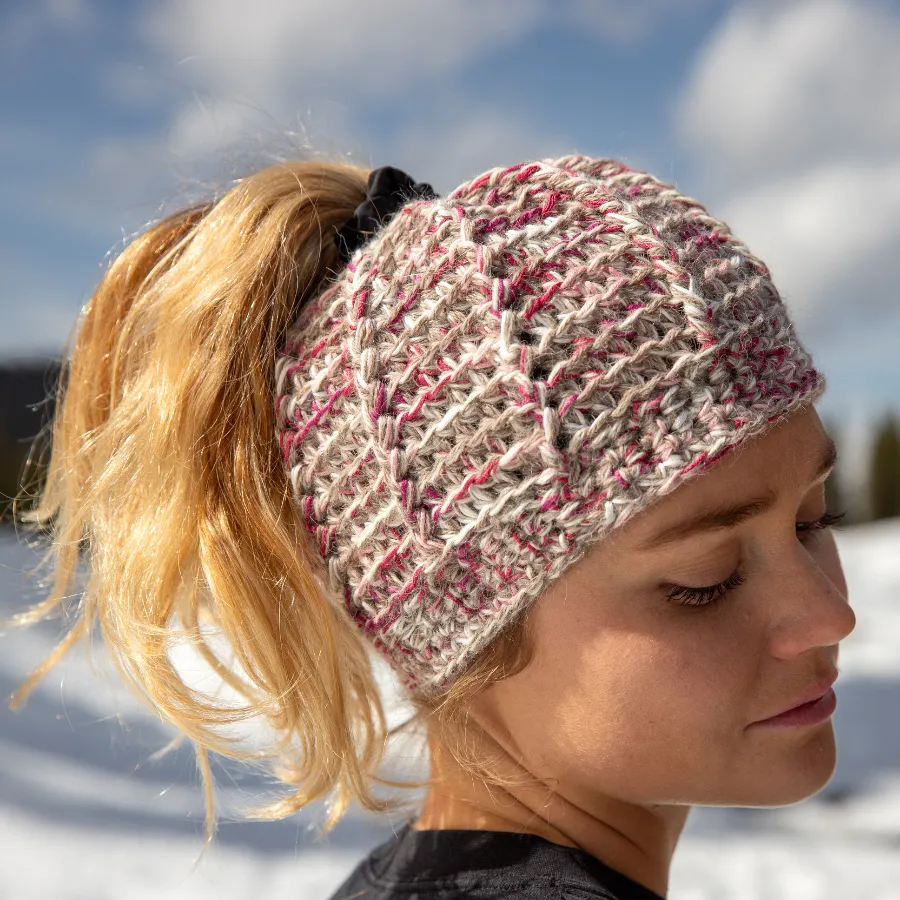 Handmade Alpaca Ponytail Hat