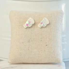 Handmade Cheer Megaphone Clay Stud Earrings