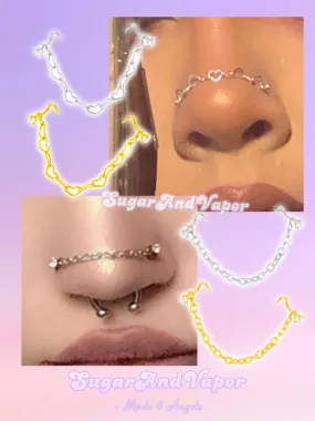 Handmade Custom Nose Piercing Chain